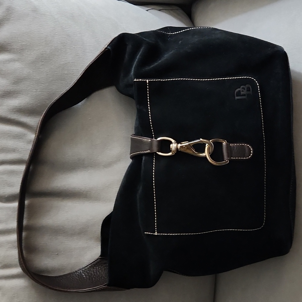 Dooney & Bourke Annalise black suede hobo J7011498